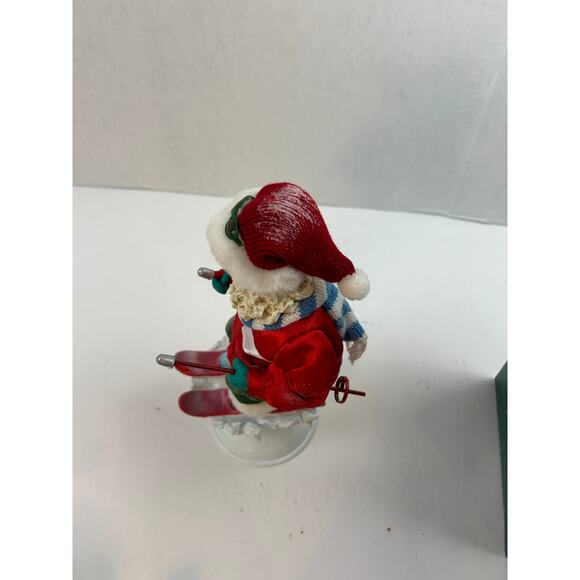 Vintage KSA Fabriché Skiing Santa Figurine Powder Hound Christmas Decor 12” - Picture 9 of 11